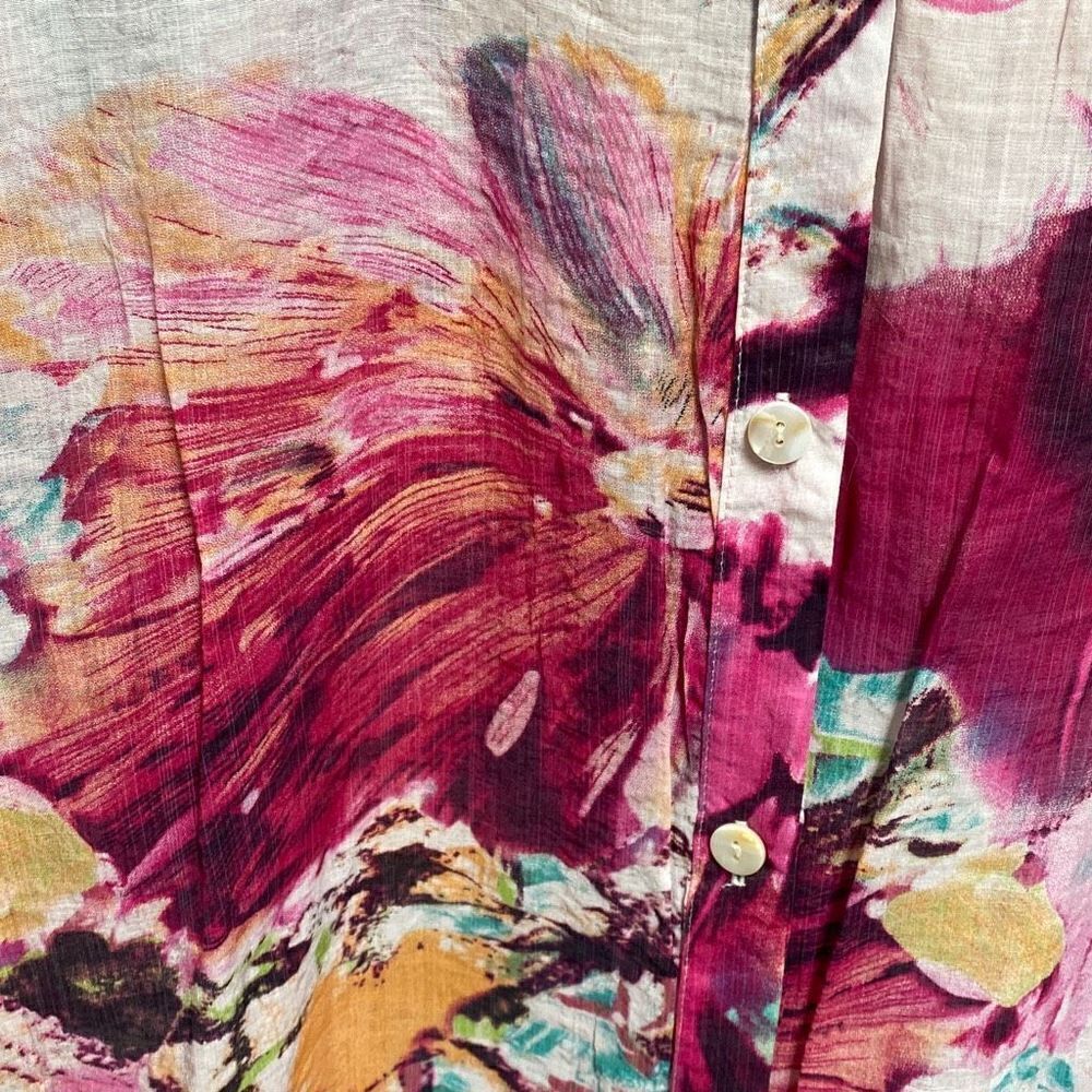 Creation Multi Color Button Down Tunic Size XL NW… - image 4